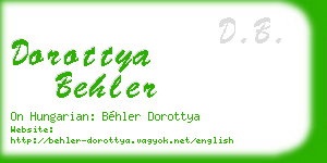 dorottya behler business card